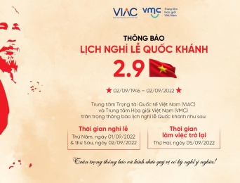 Thông báo Lịch nghỉ lễ Quốc khánh 02/09/2022