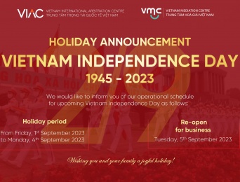 Holiday announcement for Vietnam Independence Day 